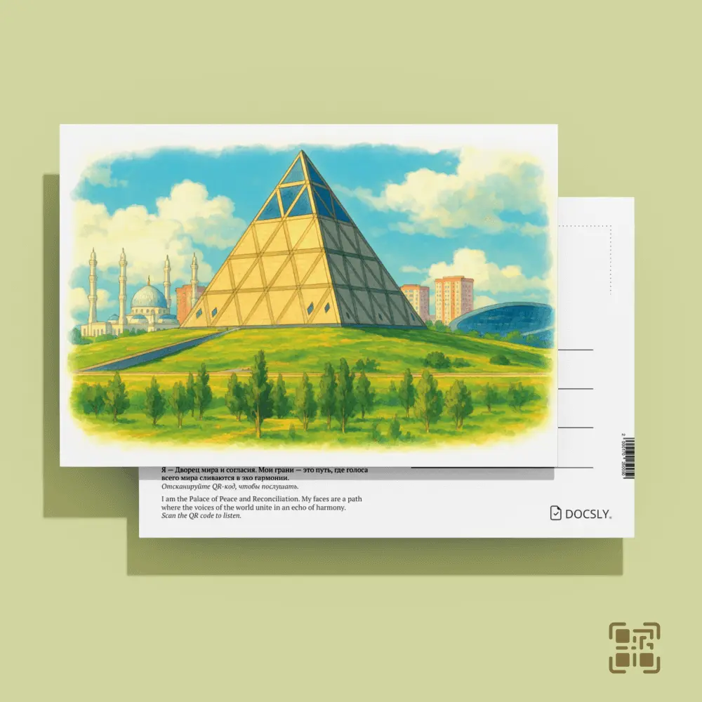 Дворец мира и согласия. Эхо Астаны. QR открытка
