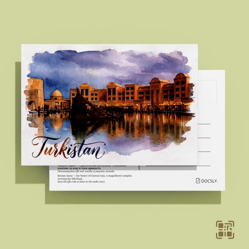 Postcard Docsly Keruen Saray Complex DPTR322 / 10x15 cm Road Renaissance OPP Bag