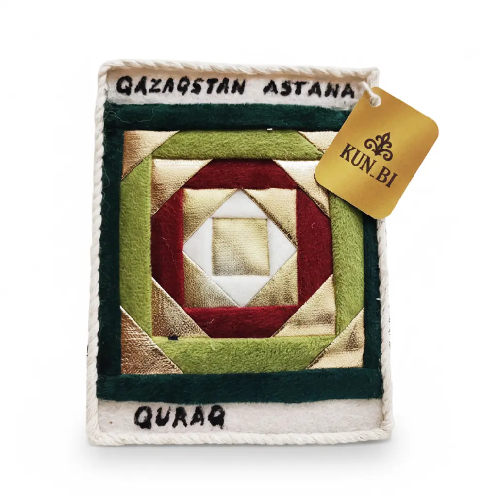 KUN_BI Арт-магнит Quraq (Зелено-золотой)