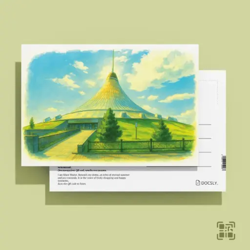 Docsly Postcard Khan Shatyr DASEA04 / 10x15 cm Echo of Astana OPP bag