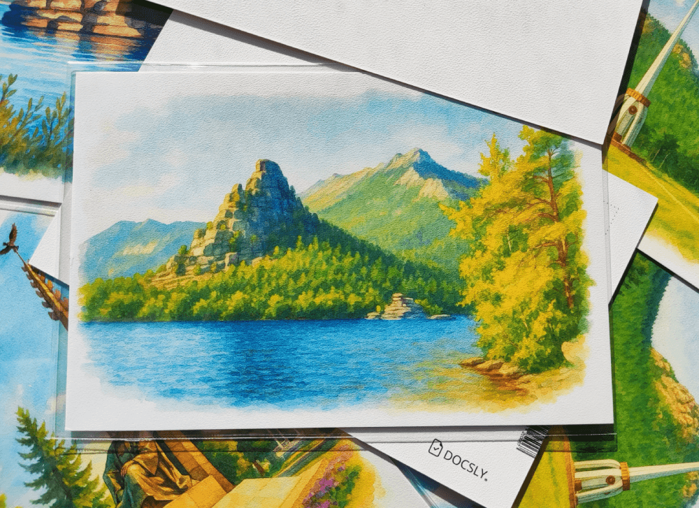 Открытка гора Окжетпес