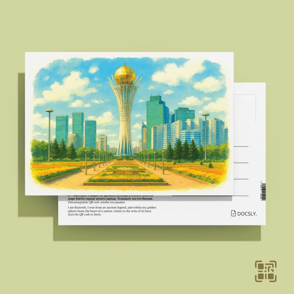 Байтерек. Эхо Астаны. QR открытка