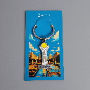 "Baiterek" Keychain, Astana, 3 Colors, 35 mm
