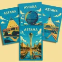 Docsly открытка «Астана» с аудиогидом (QR), 10х15 см 4 шт