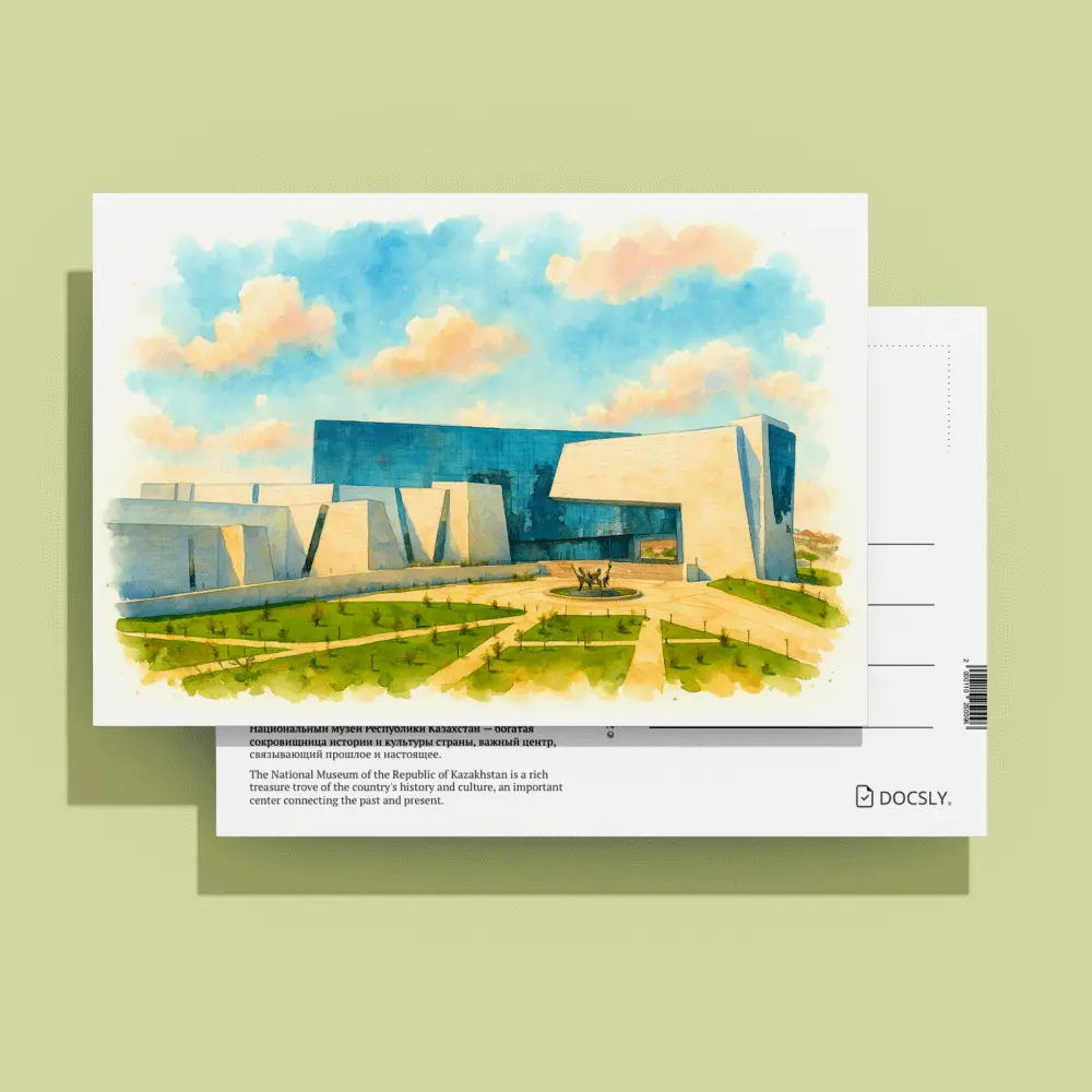 Docsly Postcard National Museum DASGS05 / 10x15 cm Golden Symbols of Astana OPP bag