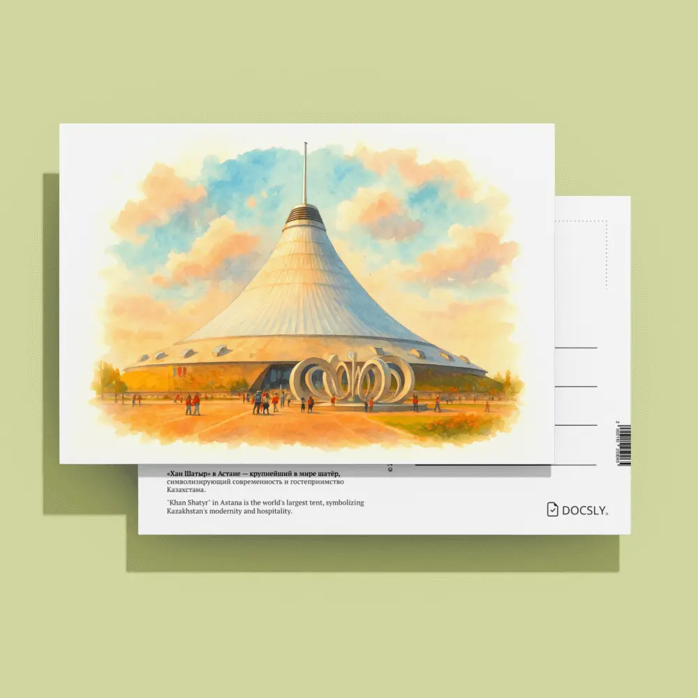 Хан Шатыр. Золотые символы Астаны. Открытка в OPP-пакете