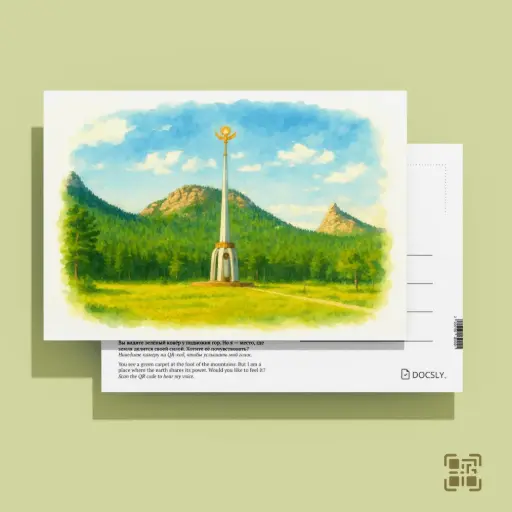 Поляна Абылай-хана. Хранители Бурабая. QR открытка в OPP-пакете