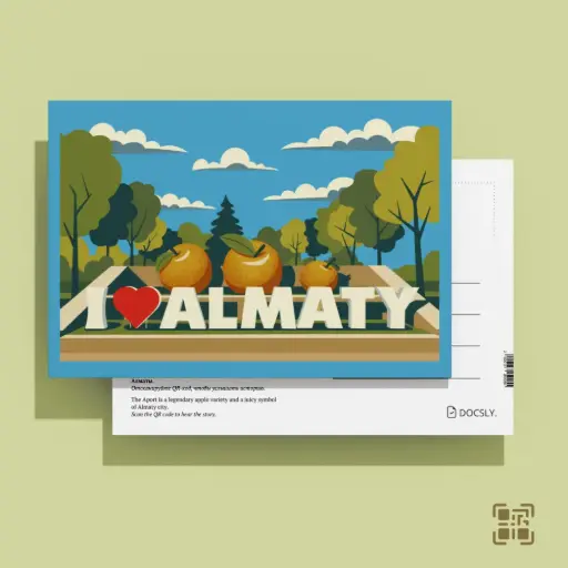 Docsly Postcard Aport DALGA05 / 10x15 cm Geometry of Almaty OPP bag